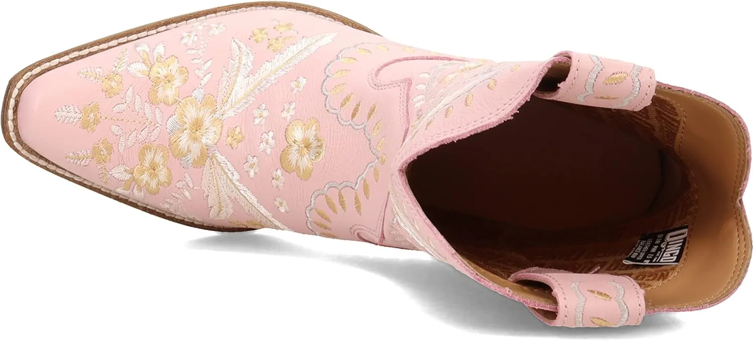 Dingo Women's Primrose Embroidered Floral Snip Toe Fashion Boot