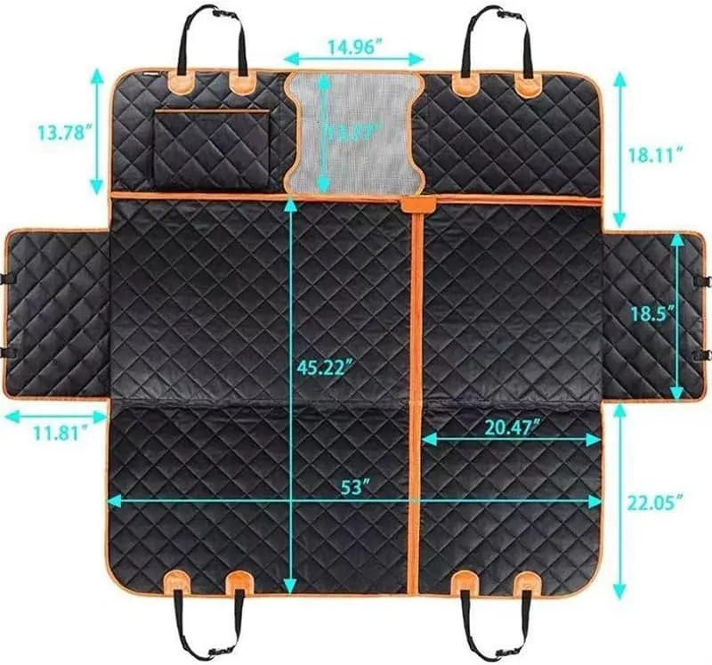 Dog Car Seat Cover for Mitsubishi Mirage 2013-2019, Dog Hammock for Car Back Seat, Waterproof Nonslip Car Boot Protector Blanket, Car Back Seat Cover Dog Car Seat Cover Blanket,A