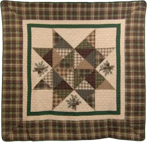 Donna Sharp Pine Star Cotton Quilted Throw Blanket is 60" x 60" - Machine Washable - Perfect for Rustic Decor