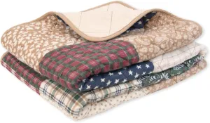 Donna Sharp Rustic Paisley Cotton Quilted Throw Blanket is 50" x 60" - Machine Washable - Perfect for Rustic Decor