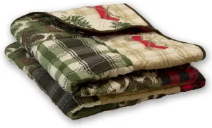 Donna Sharp Throw Blanket - Cedar Lodge Lodge Decorative Throw Blanket with Plaid Patchwork Pattern