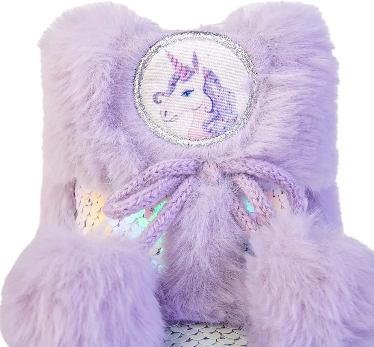 Dream Bridge Girls Kids Slippers Booties Home House Slippers Boots Toddler Cute Plush Fleece Warm Cartoon Indoor Outdoor Slip on Fluffy Booties Rainbow Shoes for Boys Girls