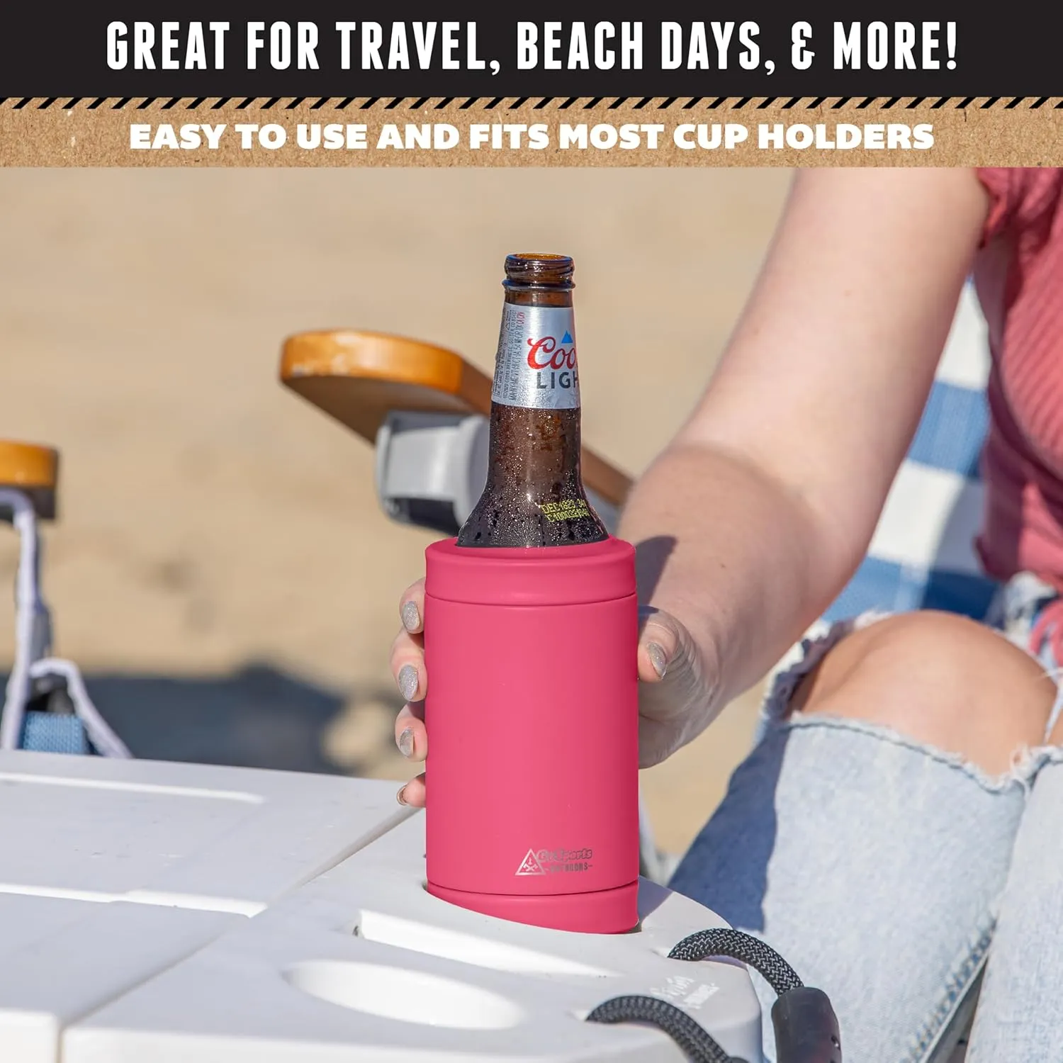 DUALIE 3 in 1 Insulated Can Cooler - 15  Colors - Universal Size for 12 oz Cans, Slim Cans, and Bottles