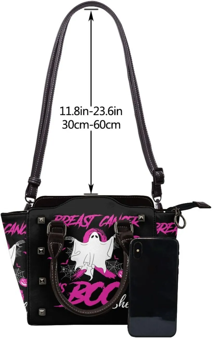 DWomen's Pu Leather Handbag Rivet Shoulder Bag Fashion Studded Top Handle Satchel Crossbody Tote Bag Punk Bag Purse