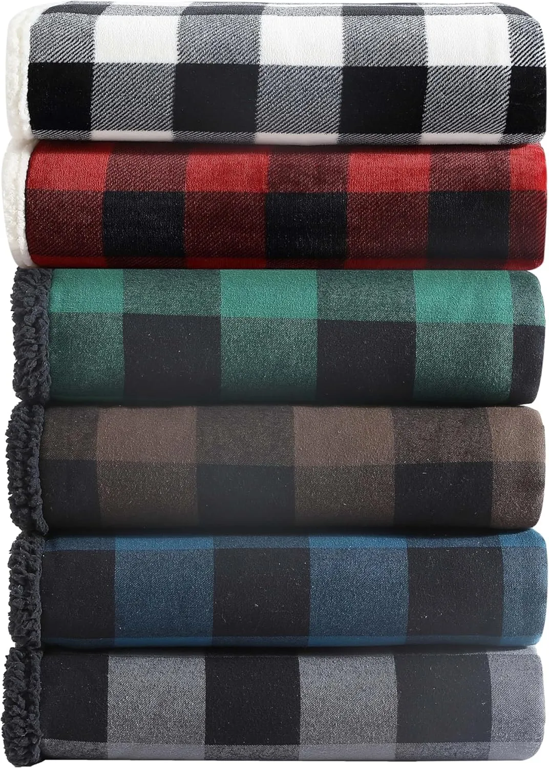Eddie Bauer - Blanket, Super Soft Reversible Sherpa & Brushed Fleece Bedding, Throw Blankets for Couch, Ideal for Lounging (Cabin Plaid Brown)