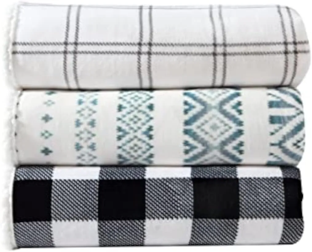 Eddie Bauer - Twin Blanket, Reversible Sherpa Fleece Bedding, Buffalo Plaid Home Decor for All Seasons (Black Check, Twin)