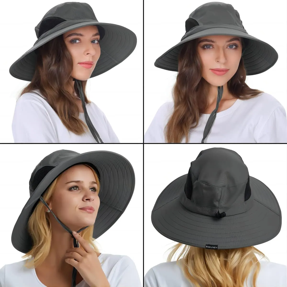 EINSKEY Wide Brim Sun Hat, UPF 50  UV Protection Waterproof Packable Bucket Hat for Men & Women, Fishing Hiking Beach Garden