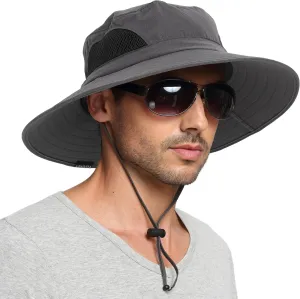 EINSKEY Wide Brim Sun Hat, UPF 50  UV Protection Waterproof Packable Bucket Hat for Men & Women, Fishing Hiking Beach Garden