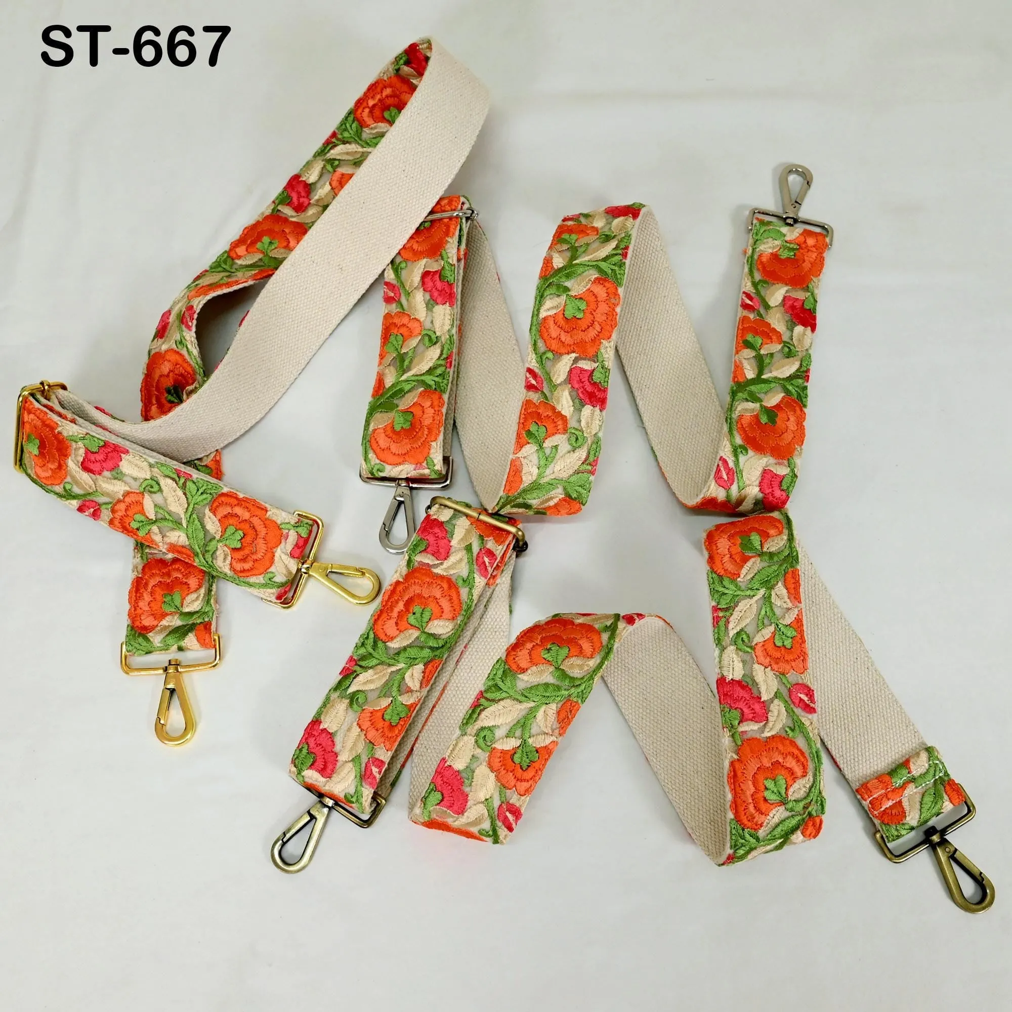 Embroidered Canvas Bag Strap Purse Strap Messenger Crossbody Strap for Purses Handbag Embroidery Replacement Strap Boho Guitar Strap Gift