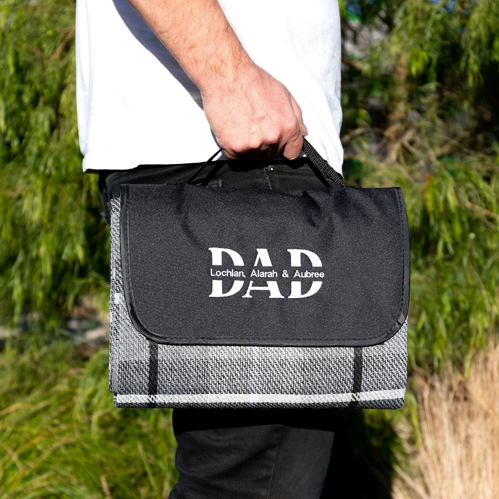 Embroidered Father's Day Waterproof Picnic Blanket