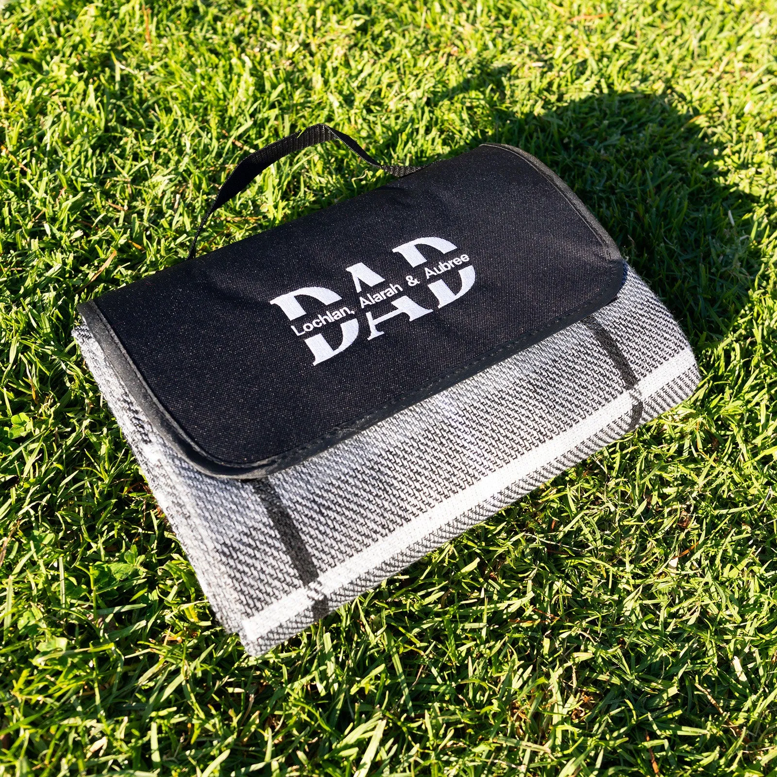 Embroidered Father's Day Waterproof Picnic Blanket