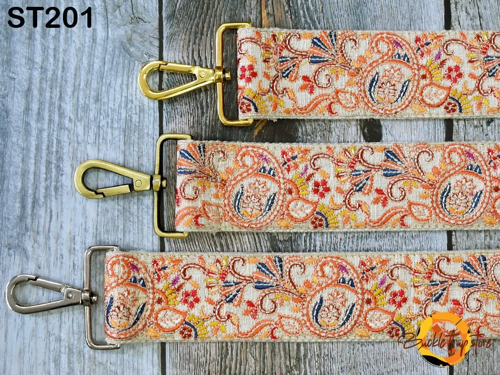 Embroidery Boho Bag Strap Replacement Strap Adjustable Camera Strap Crossbody Strap for Purses Embroidered Handbag Guitar Strap Gift for her