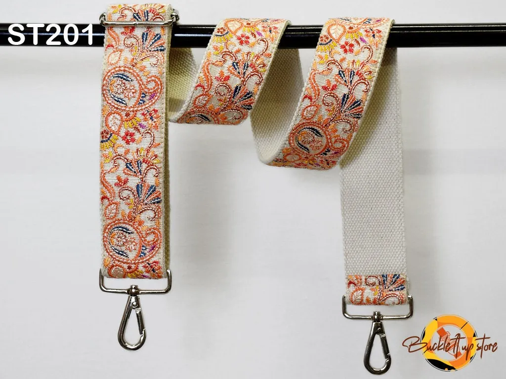 Embroidery Boho Bag Strap Replacement Strap Adjustable Camera Strap Crossbody Strap for Purses Embroidered Handbag Guitar Strap Gift for her