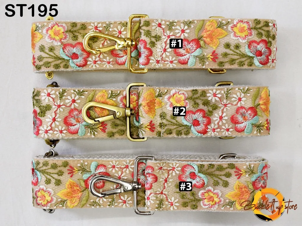 Embroidery Detachable Camera Strap Crossbody Strap for Purses Embroidered Handbag Boho Bag Strap Replacement Strap Guitar Strap Gift for her