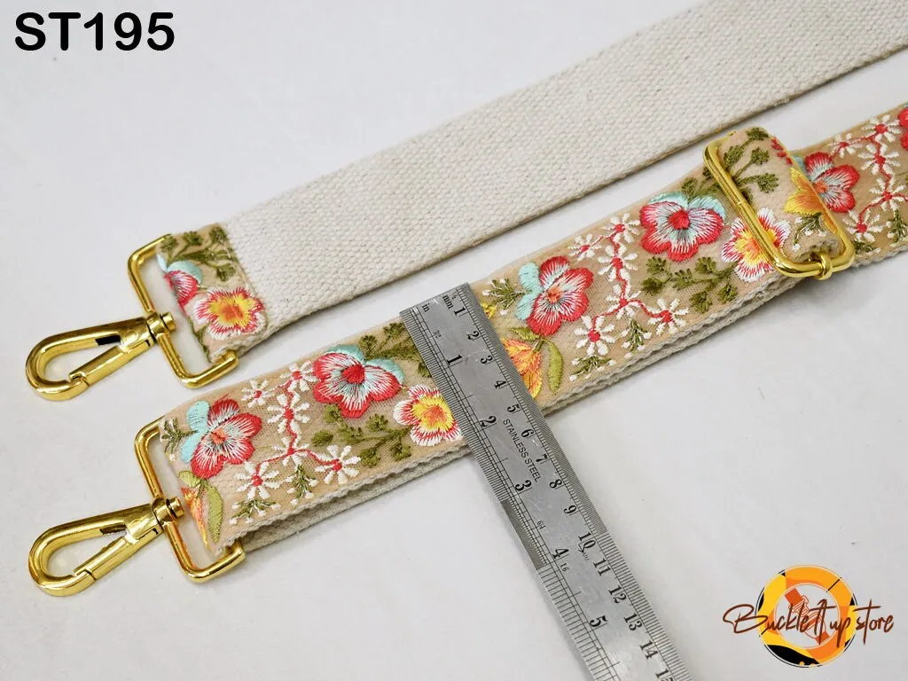 Embroidery Detachable Camera Strap Crossbody Strap for Purses Embroidered Handbag Boho Bag Strap Replacement Strap Guitar Strap Gift for her