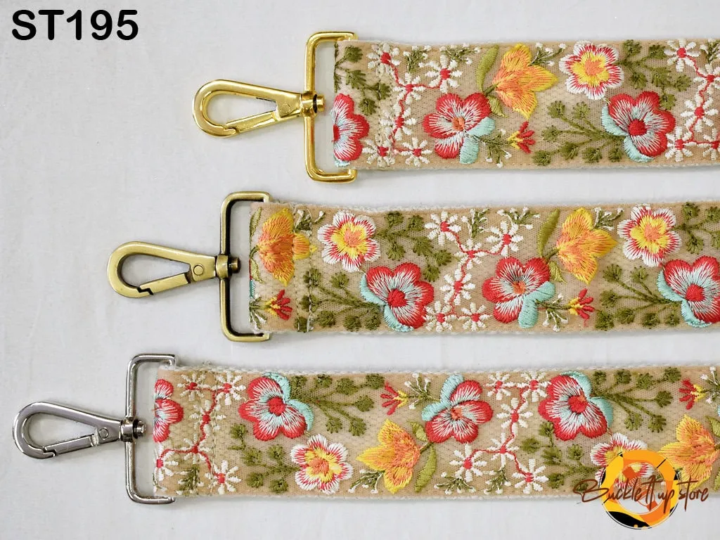 Embroidery Detachable Camera Strap Crossbody Strap for Purses Embroidered Handbag Boho Bag Strap Replacement Strap Guitar Strap Gift for her