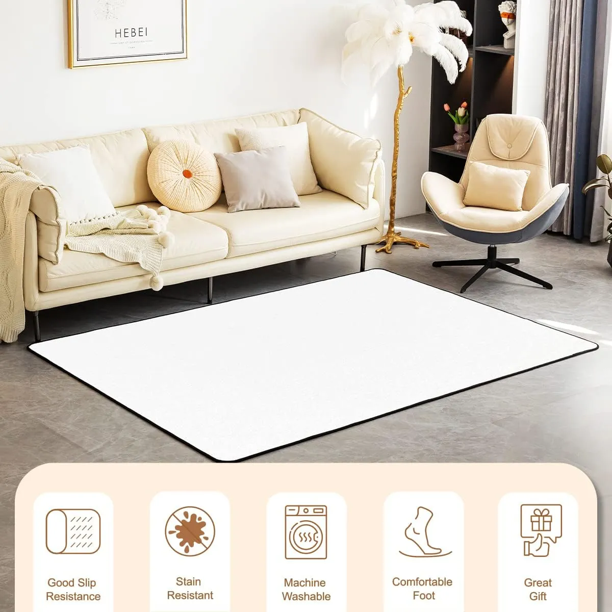 Erosebridal Ships Wheel Area Rug 5X7,Steering Wheel Pattern Carpet,Bule and White Striped Indoor Floor Mat,Cute Navigation Equipment Non Slip Machine Wash Dry Decorative Accent Rug for Playroom