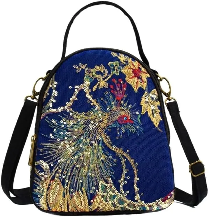Ethnic Embroidered Portable Diagonal Canvas Embroidery Small Bag