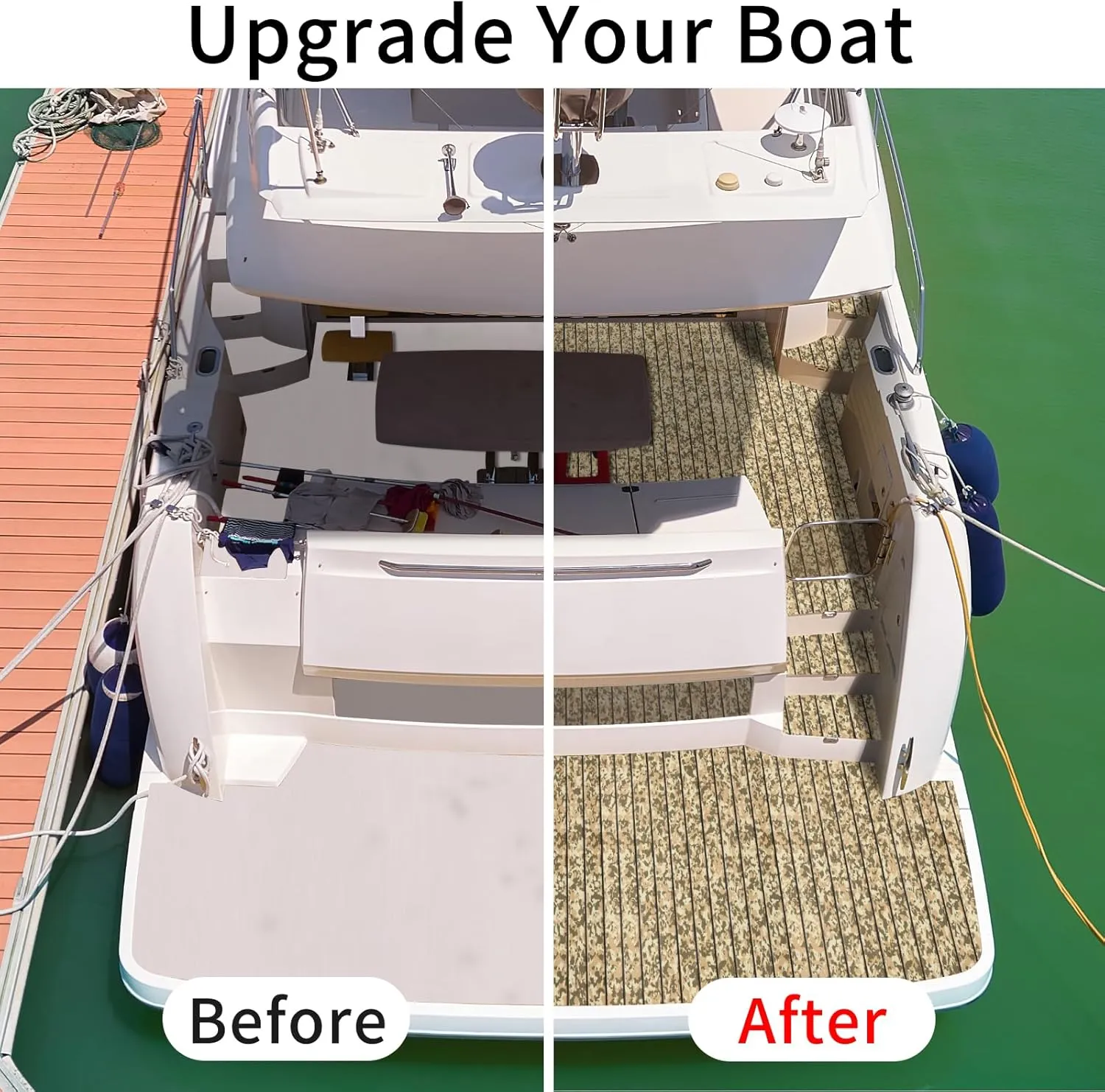 EVA Foam Boat Decking 94" x 45" Self-Adhesive Non-Slip 6mm Camo Marine Deck for Yacht Jet Ski Kayak Fishing