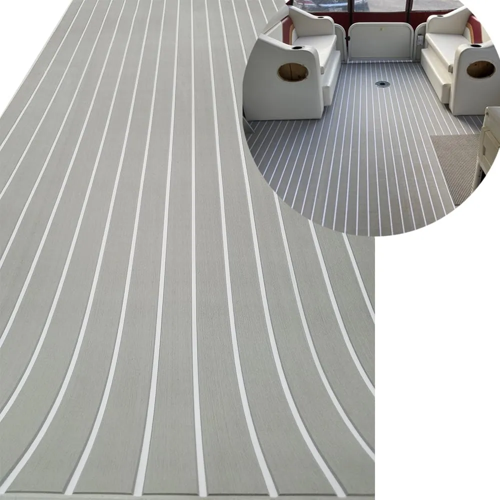 EVA Foam Boat Flooring 94.5"× 35.4" Self-Adhesive Non-Slip Boat Deck Mat Traction Pad for Boats Yacht Swim Platform RV Floor Kayak Surfboard Golf Cart