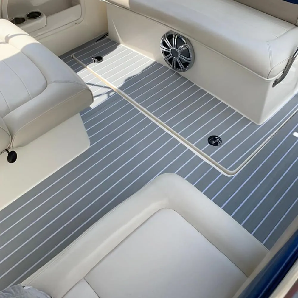 EVA Foam Boat Flooring 94.5"× 35.4" Self-Adhesive Non-Slip Boat Deck Mat Traction Pad for Boats Yacht Swim Platform RV Floor Kayak Surfboard Golf Cart