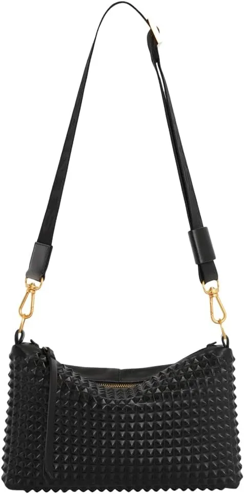 Eve Stud Crossbody, Black