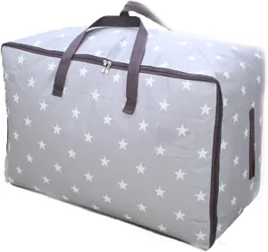 Extra Large Handy Storage Bag Waterproof Heavy Duty Oxford Travel Luggage Caddy Organizer Foldable Quilt Blanket Laundry Bag Weekender Duffel Space Saver Bag with Web Handle 100L
