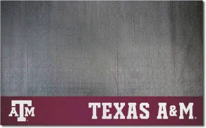FANMATS 12111 Texas A&M Aggies Vinyl Grill Mat - 26in. x 42in. - Deck Patio Protective Mat | Oil, flame, and UV resistant,Black