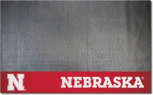FANMATS - 12128 NCAA University of Nebraska Cornhuskers Vinyl Grill Mat Black 26"x42"