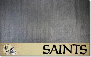 FANMATS - 12193 NFL New Orleans Saints Vinyl Grill Mat Black 26"x42"