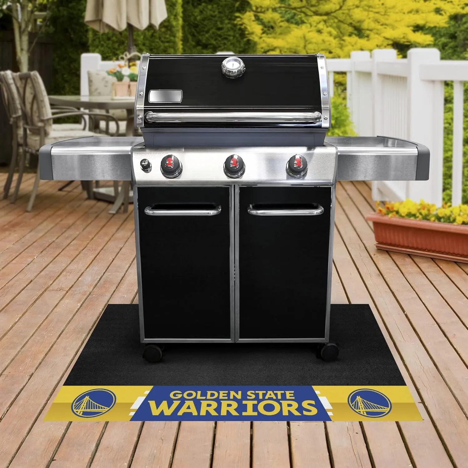 FANMATS 14204 NBA Golden State Warriors Grill Mat