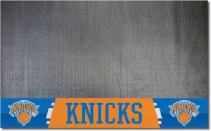 FANMATS 14214 New York Knicks Vinyl Grill Mat - 26in. x 42in. - Deck Patio Protective Mat | Oil, flame, and UV resistant