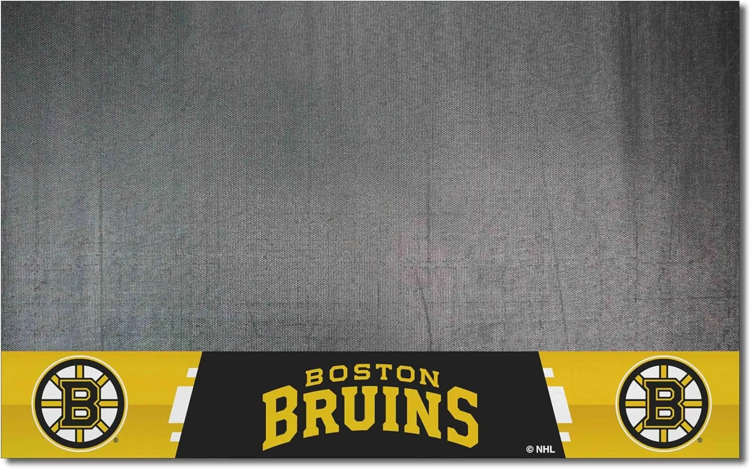 FANMATS 14226 Boston Bruins Vinyl Grill Mat - 26in. x 42in. - Deck Patio Protective Mat | Oil, flame, and UV resistant