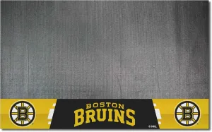 FANMATS 14226 Boston Bruins Vinyl Grill Mat - 26in. x 42in. - Deck Patio Protective Mat | Oil, flame, and UV resistant