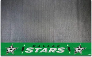 FANMATS 14233 Dallas Stars Vinyl Grill Mat - 26in. x 42in. - Deck Patio Protective Mat | Oil, flame, and UV resistant
