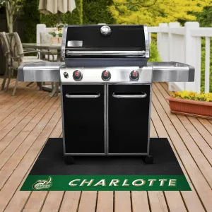 FANMATS 22016 Charlotte 49ers Vinyl Grill Mat - 26in. x 42in. - Deck Patio Protective Mat | Oil, flame, and UV resistant