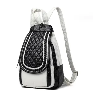 Fashion Women Soft Leather Backpacks - Luxury Female  Shopping and Travel Bag