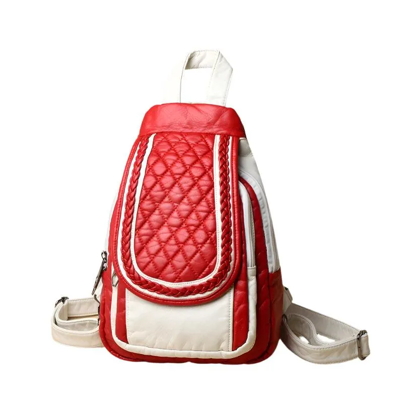 Fashion Women Soft Leather Backpacks - Luxury Female  Shopping and Travel Bag