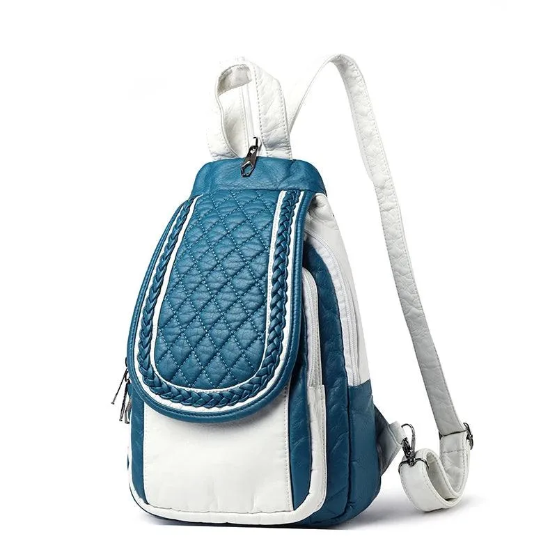 Fashion Women Soft Leather Backpacks - Luxury Female  Shopping and Travel Bag