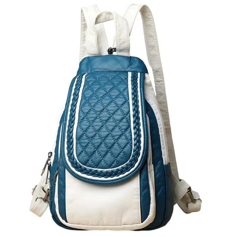 Fashion Women Soft Leather Backpacks - Luxury Female  Shopping and Travel Bag