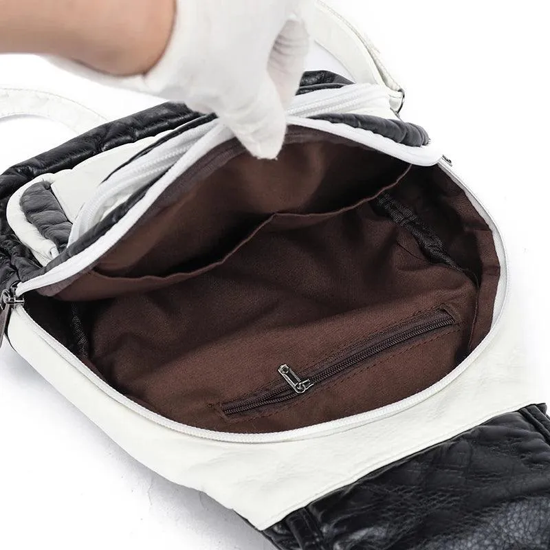 Fashion Women Soft Leather Backpacks - Luxury Female  Shopping and Travel Bag