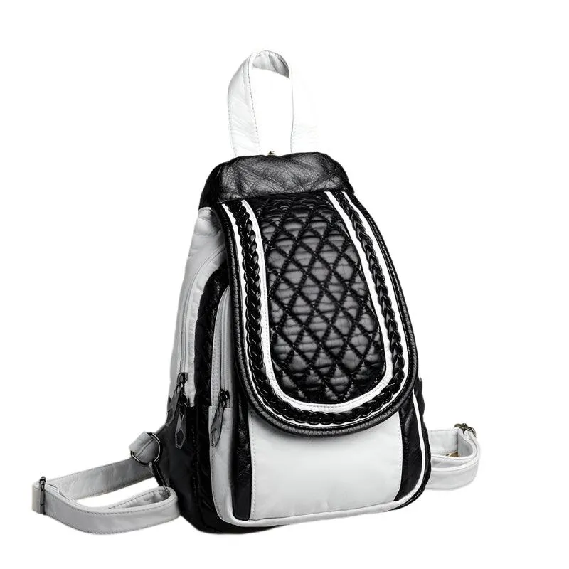 Fashion Women Soft Leather Backpacks - Luxury Female  Shopping and Travel Bag