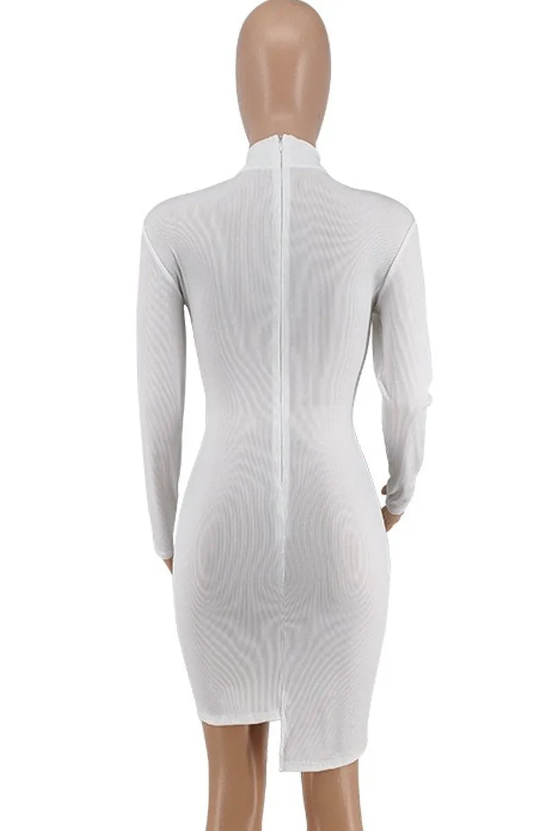 Faux Leather Patchwork Bodycon Dress