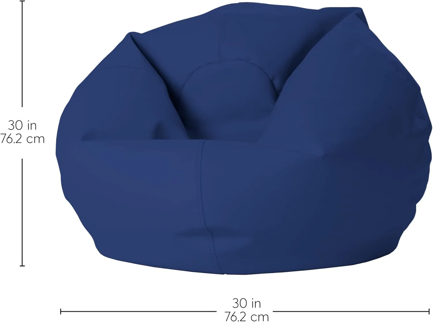 FDP 30" Vinyl Bean Bag Chair, Furniture for Kids and Teens, Perfect for Reading, Playing Video Games or Relaxing - Eclipse
