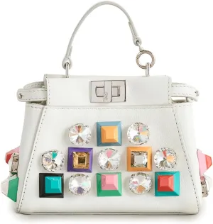 Fendi Women's Pre-Loved Peekaboo 2-Way Hand Bag, Studded Crystals
