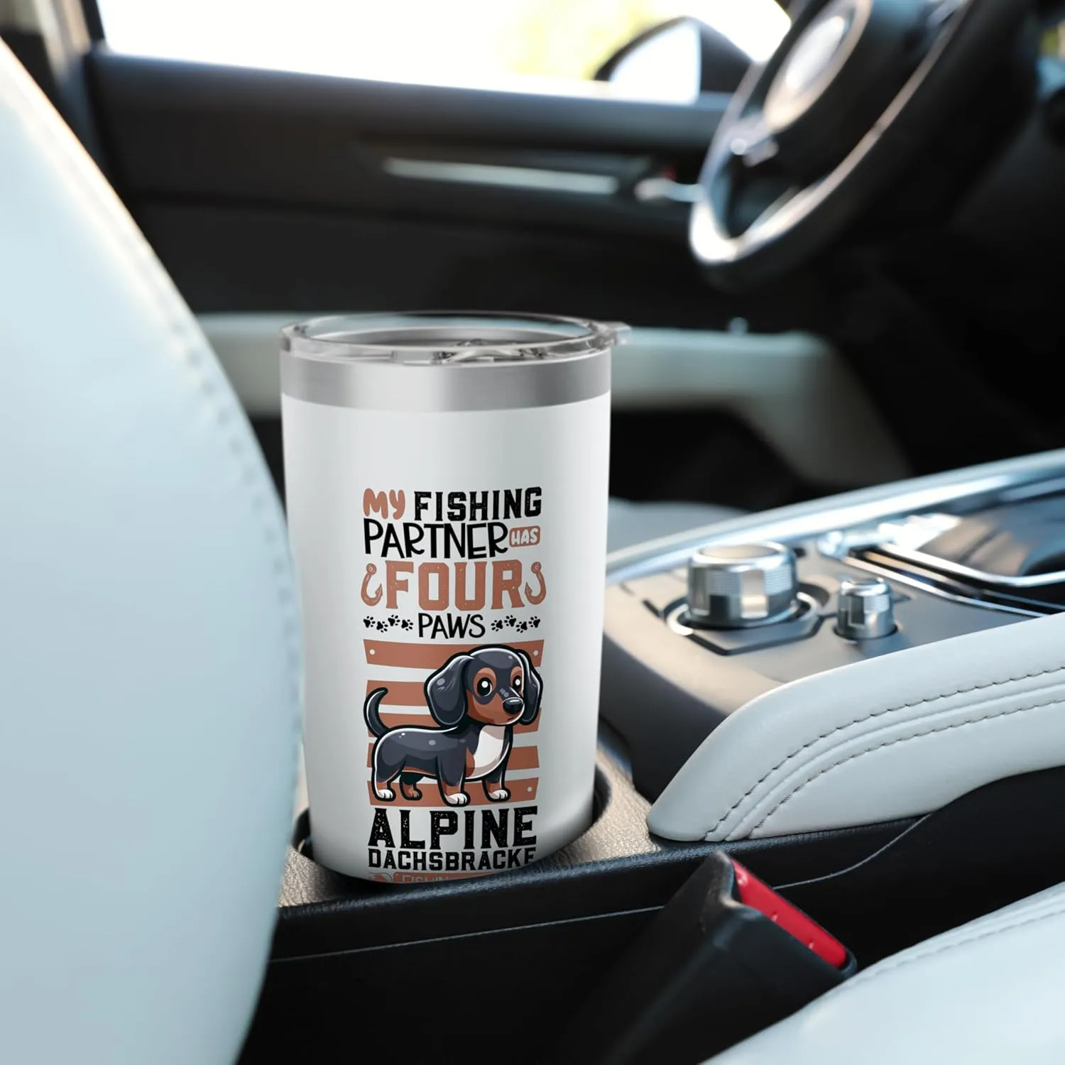 Fishing and Alpine Dachsbracke Stainless Steel Insulated Tumbler