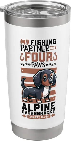Fishing and Alpine Dachsbracke Stainless Steel Insulated Tumbler