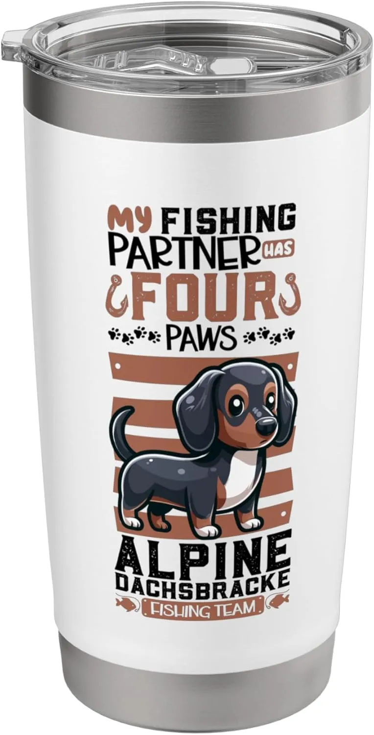 Fishing and Alpine Dachsbracke Stainless Steel Insulated Tumbler