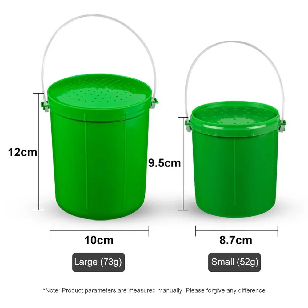 Fishing Bait Bucket Breathable Live Earthworm Box Plastic Fishing Bait Holder Portable Handle Storage Tool Fishing Gear