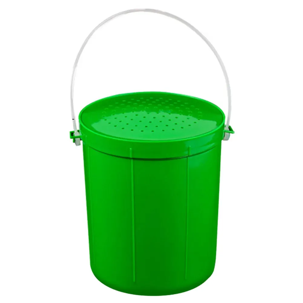 Fishing Bait Bucket Breathable Live Earthworm Box Plastic Fishing Bait Holder Portable Handle Storage Tool Fishing Gear